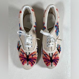 Vintage Vans Van Doren Needlepoint Shoes Women’s Size 6 60s/70s Rare Find